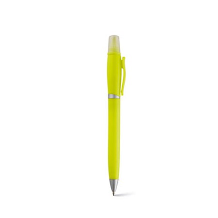 Surligneurs/stylo bille meri personnalisé jaune